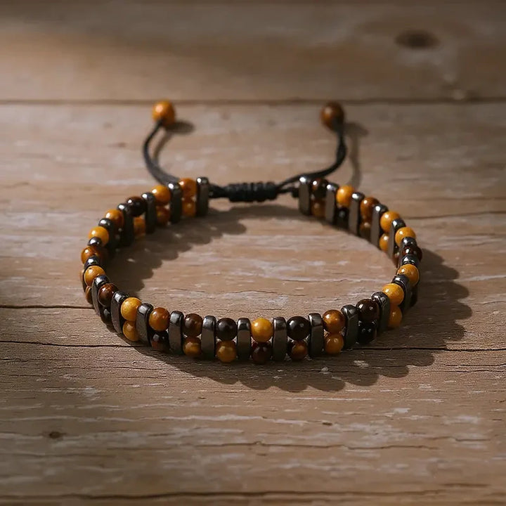 Rustiva™ | Tijgeroog Natuursteen Armband voor Heren