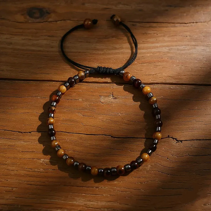 Rustiva™ | Tijgeroog Natuursteen Armband voor Heren