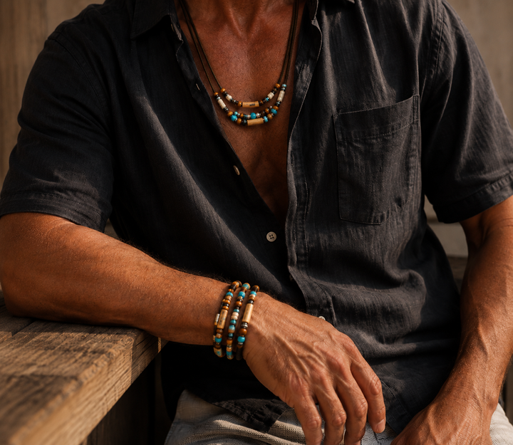 Rustiva™ | Vintage Heren Ketting & Armband Set
