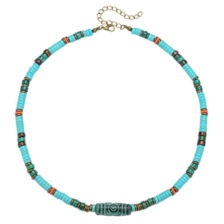 Rustiva™ | Zomerse Turquoise Kralenketting Voor Heren