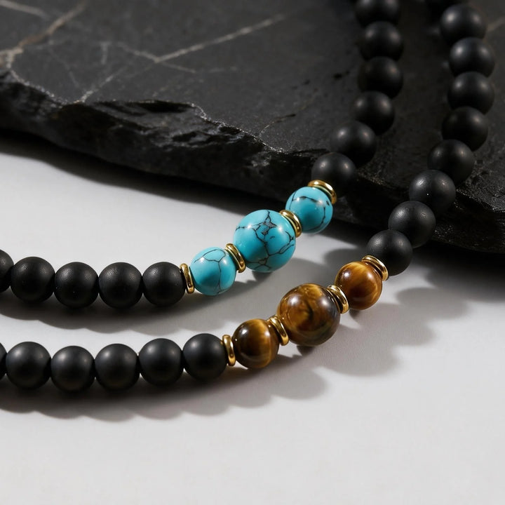 Rustiva™ | Zomerse Natuursteen Kralenketting Voor Heren