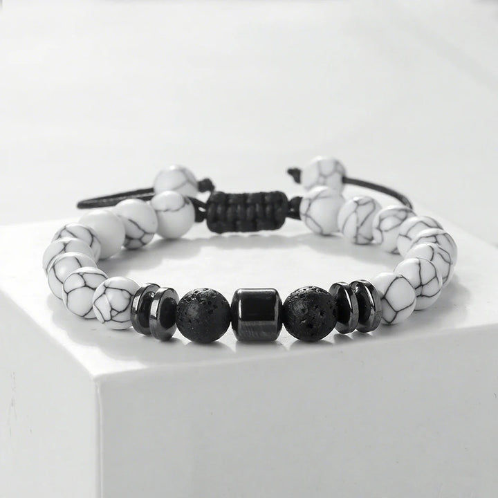 Rustiva™ | Luxe Natuursteen Heren Armband