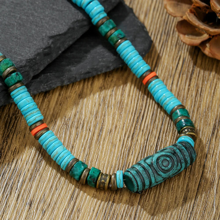 Rustiva™ | Zomerse Turquoise Kralenketting Voor Heren