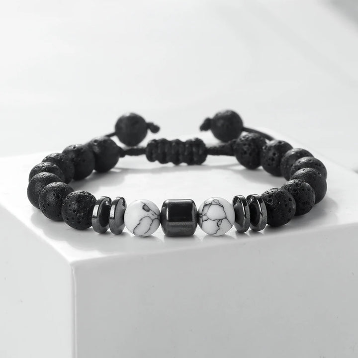 Rustiva™ | Luxe Natuursteen Heren Armband