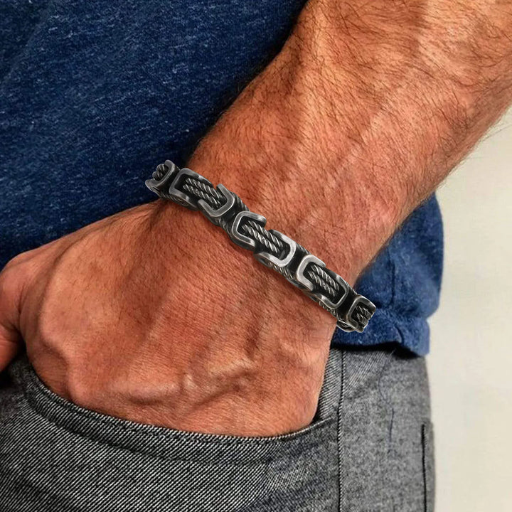 Rustiva™ | Scandinavische Stalen Herenarmband