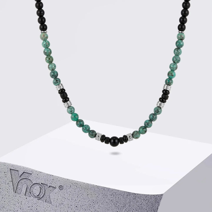 Rustiva™ | Stoere Groene Natuursteen Ketting