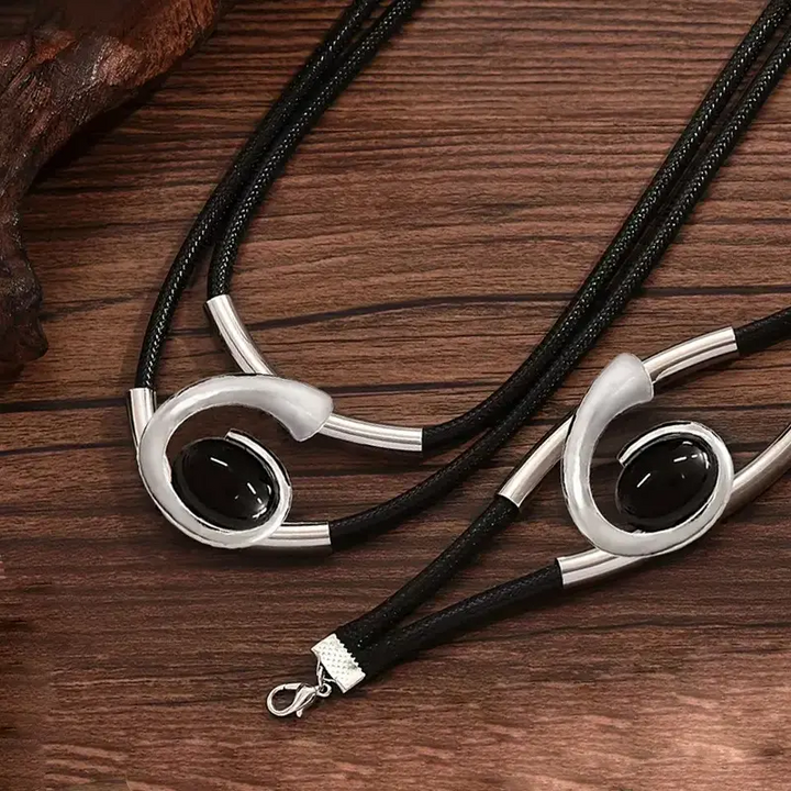 Rustiva™ | Boho Natuursteen Halsketting & Armband Set