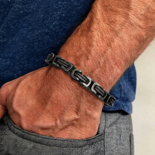 Rustiva™ | Scandinavische Stalen Herenarmband