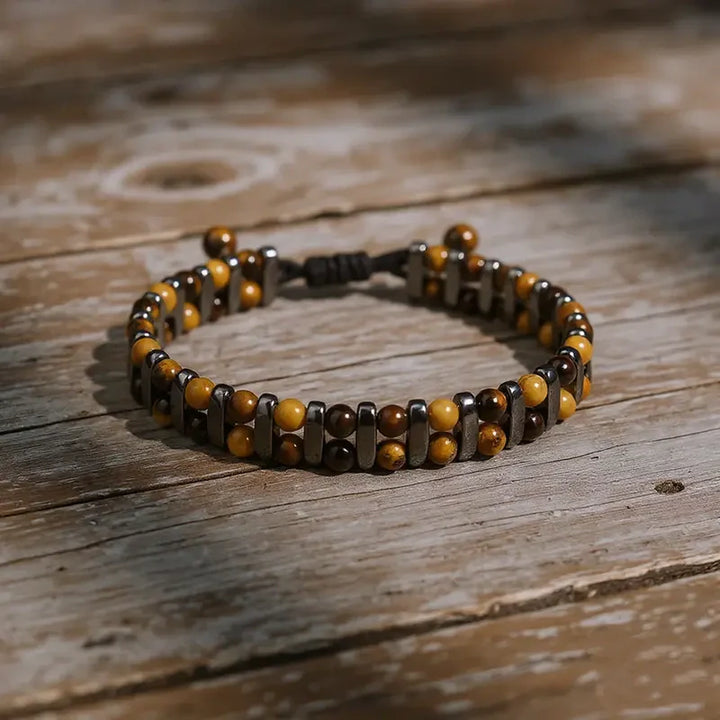 Rustiva™ | Tijgeroog Natuursteen Armband voor Heren