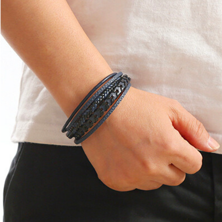 Rustiva™ | Lederen Herenarmband – robuust, stijlvol en tijdloos