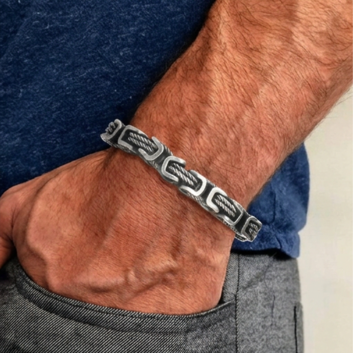 Rustiva™ | Scandinavische Stalen Herenarmband