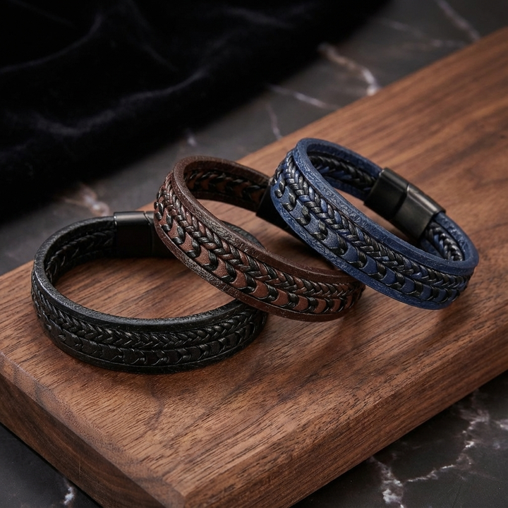Rustiva™ | Lederen Herenarmband – robuust, stijlvol en tijdloos