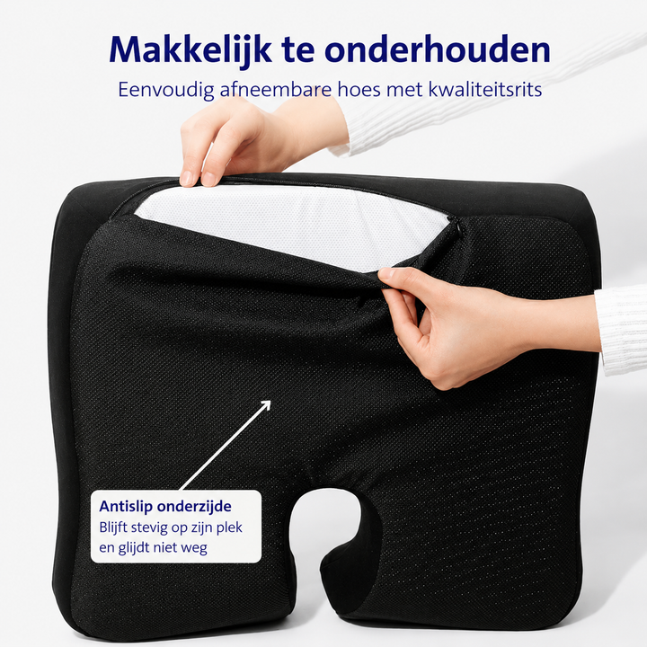 Rustiva™ | Ergonomisch Zitkussen voor Rug & Stuitje - Voor de correcte zithouding!