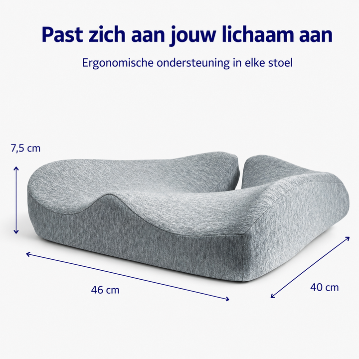 Rustiva™ | Ergonomisch Zitkussen voor Rug & Stuitje - Voor de correcte zithouding!