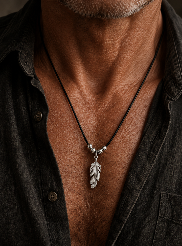 Rustiva™ | Tijdloze Veren Ketting Voor Heren