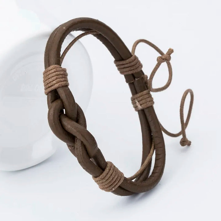 Rustiva™ | Gevlochten Leren Heren Armband
