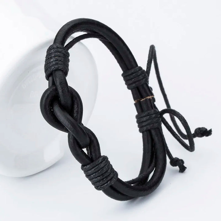 Rustiva™ | Gevlochten Leren Heren Armband