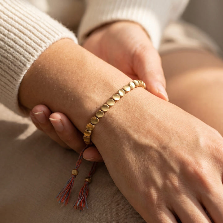 Tibetaanse Armband met Koperen Kralen