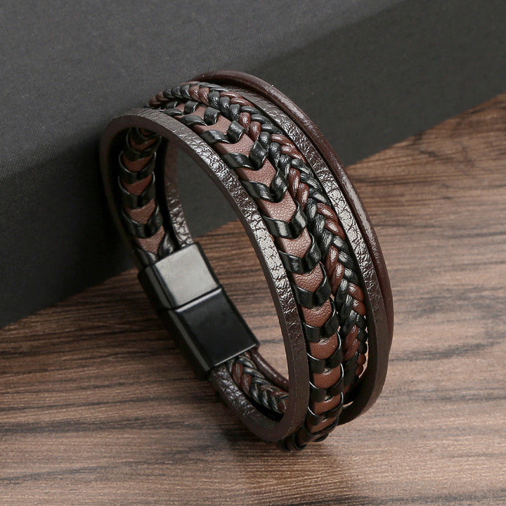 Rustiva™ | Lederen Herenarmband – robuust, stijlvol en tijdloos