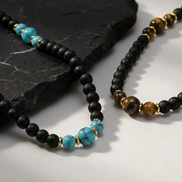 Rustiva™ | Zomerse Natuursteen Kralenketting Voor Heren