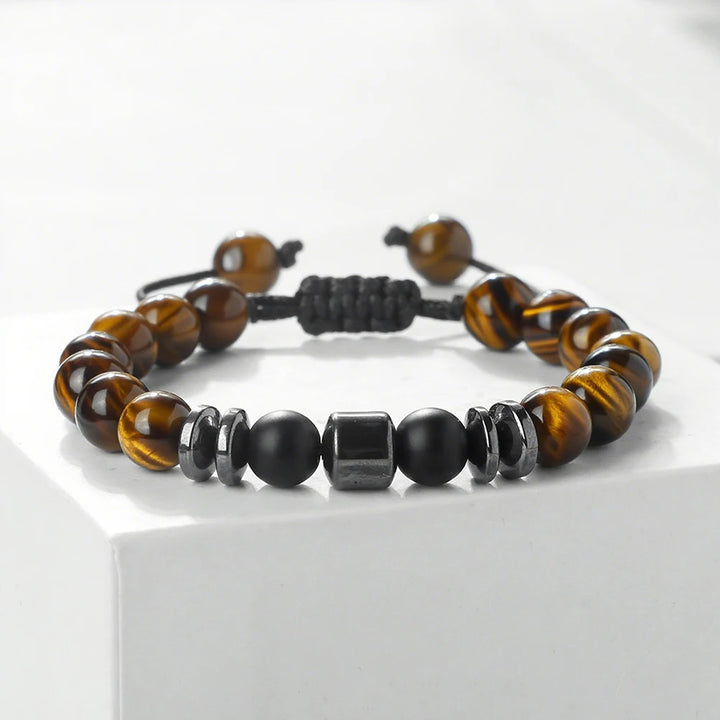 Rustiva™ | Luxe Natuursteen Heren Armband