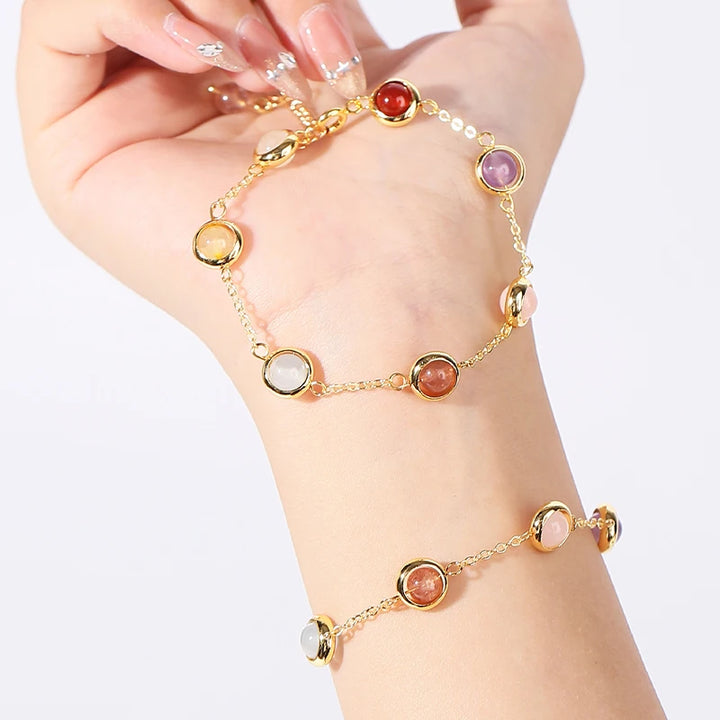 Rustiva™ | 7 Chakra Armband met Natuurlijke Edelstenen