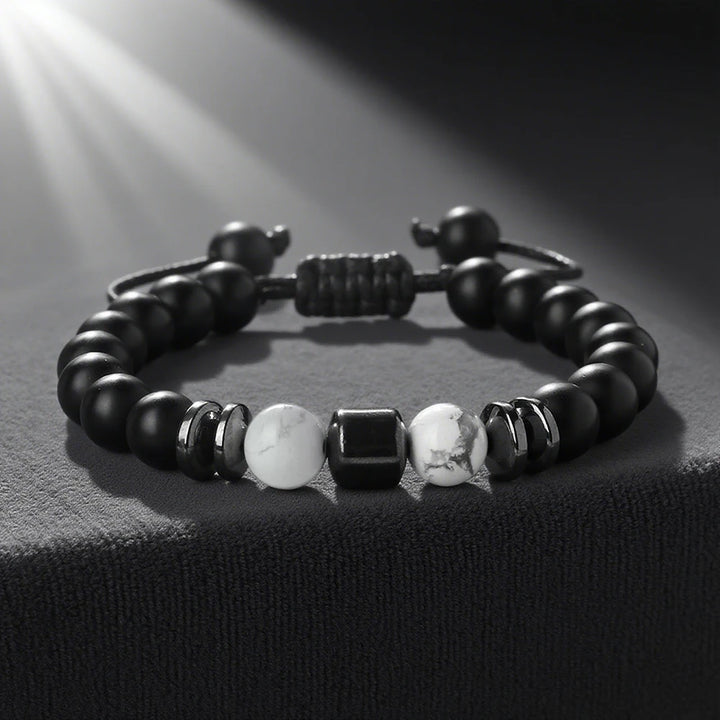 Rustiva™ | Luxe Natuursteen Heren Armband