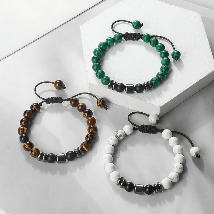 Rustiva™ | Luxe Natuursteen Heren Armband