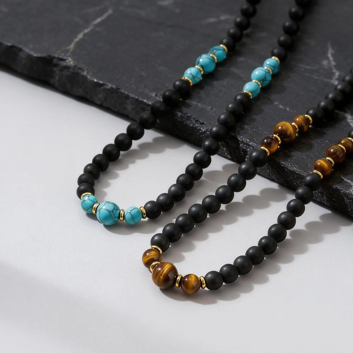 Rustiva™ | Zomerse Natuursteen Kralenketting Voor Heren