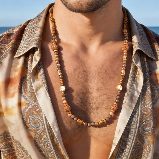 Rustiva™ | Stoere Houten Kralen Ketting