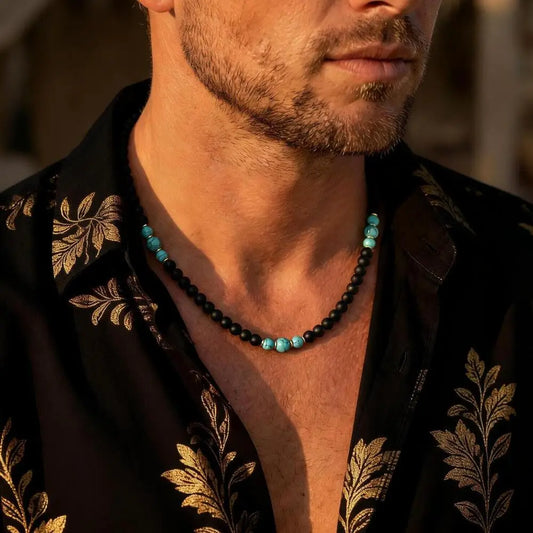 Rustiva™ | Zomerse Natuursteen Kralenketting Voor Heren