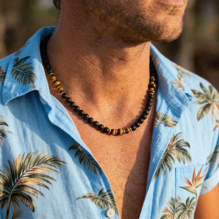 Rustiva™ | Zomerse Natuursteen Kralenketting Voor Heren