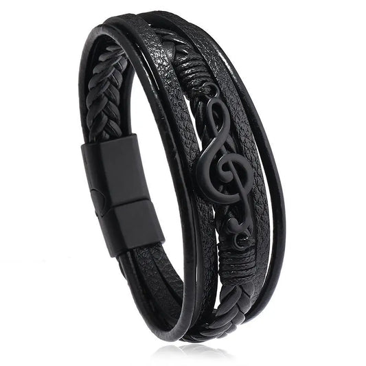 Rustiva™ | Leren Armband voor Muziekliefhebbers