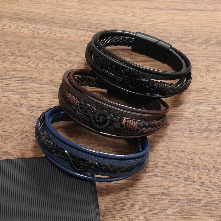 Rustiva™ | Leren Armband voor Muziekliefhebbers
