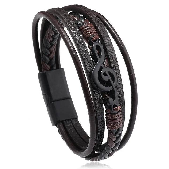 Rustiva™ | Leren Armband voor Muziekliefhebbers