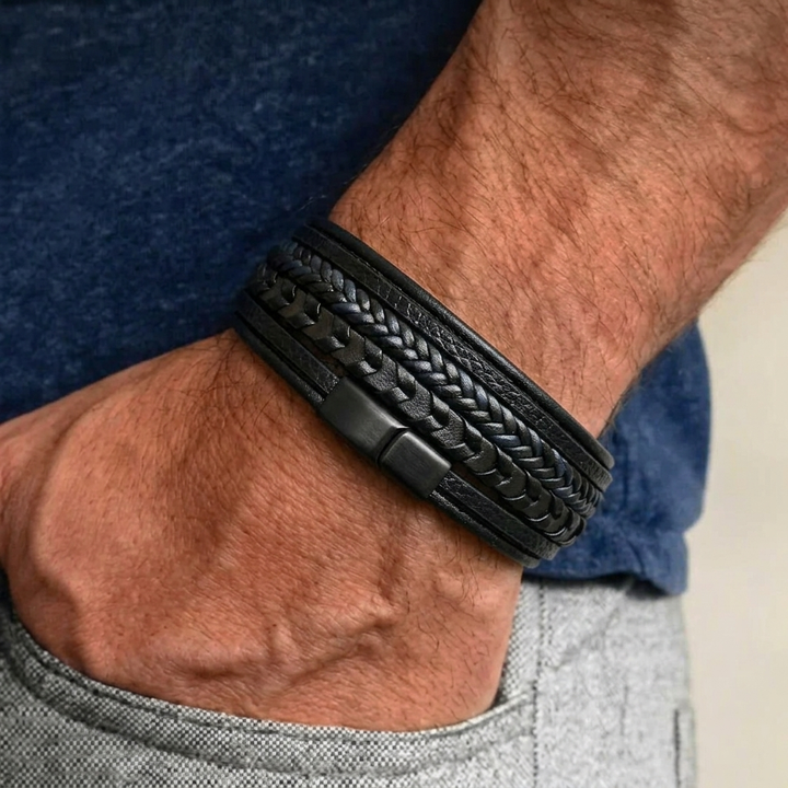 Rustiva™ | Lederen Herenarmband – robuust, stijlvol en tijdloos